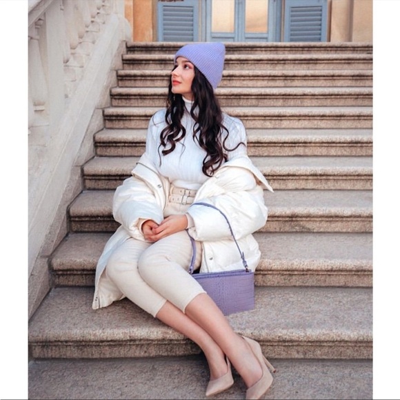 ZARA Puffer Coat Jacket White Down Filled S - Picture 2 of 6